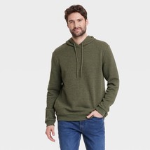 Goodfellow &amp; Co. Men&#39;s Textured Fleece Hooded Sweatshirt MEDIUM Olive New - $557.81 MXN
