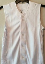 CHAMPRO SPORTS Adult Jersey White ACE Sleeveless Button Baseball Shirt S... - $4.54