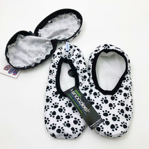 Snoozies Women&#39;s Stretch Comfort Travel Pouch Skinnies Paw Prints Med 7/8 - £13.40 GBP