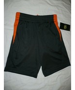 Athletic Works Boys Active Mesh Shorts Medium (8) Gray W Orange W Pockets - $14.72 CAD