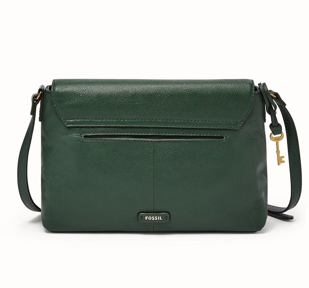 New Fossil Gabriella Medium Flap Crossbody Pine Green Item image 2
