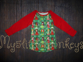 NEW Boutique Princess Girls Ruffle Sleeve Christmas Shirt - $6.49