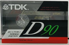 Tdk D90 IEC/TYPE 1 Normal Position Audio Cassette 90 Minutes New And Sealed - £3.89 GBP