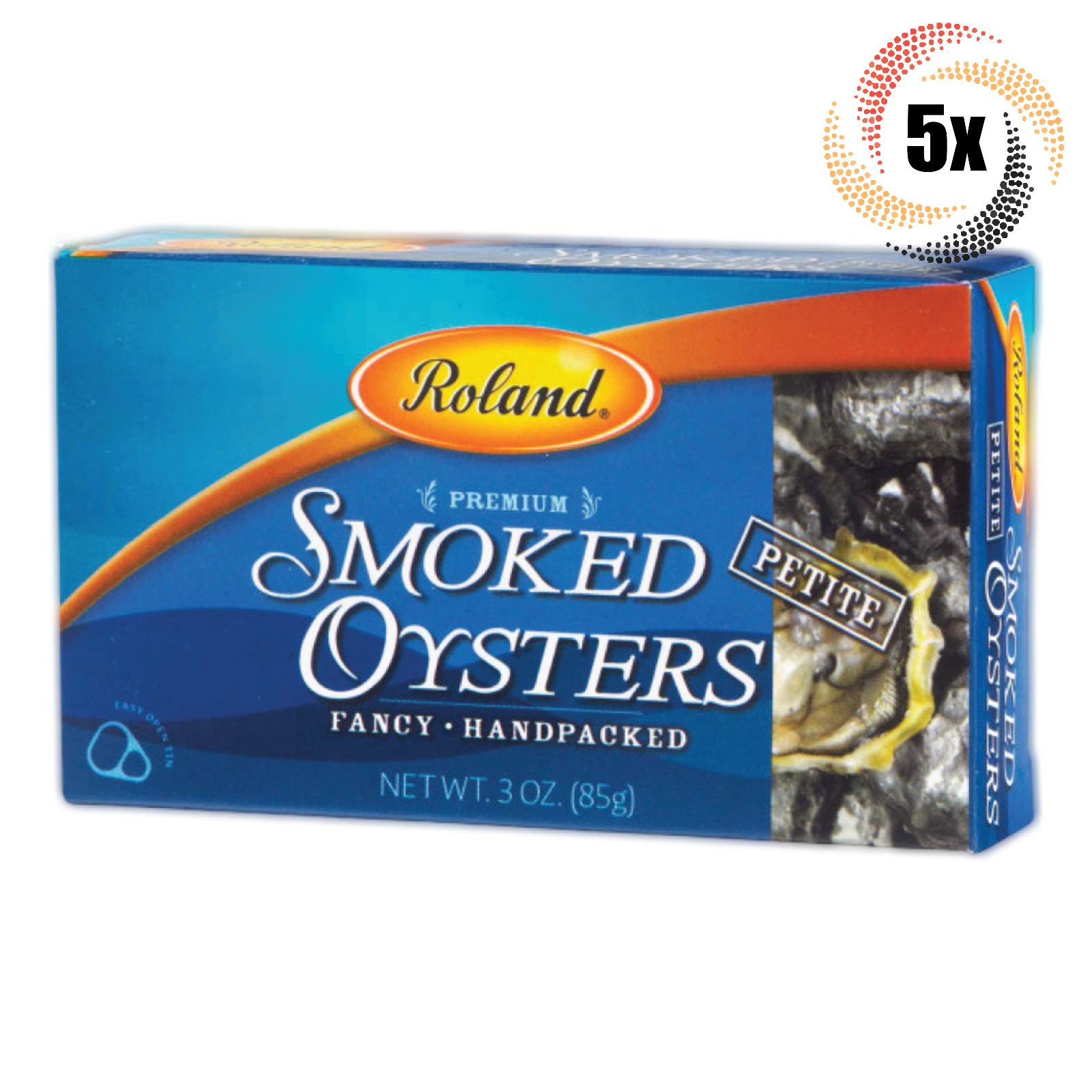 5x Packs Roland Premium Petite Smoked Oysters | 3oz | Easy Open Tin! - $28.94