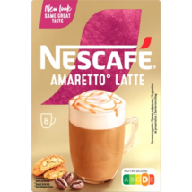 Nescafe instant coffee AMARETTO LATTE -8 single portions-On The Go-FREE ... - $14.36