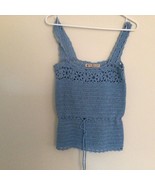 Girls Blue and Silver Specled Sleeveless Knitted Top size S - $12.60