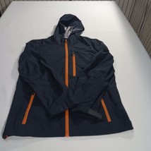 G.H. Bass &amp; Co RN#69426 Men&#39;s Blue/Orange Full Zip Hoodie Raincoat Jacke... - $17.81