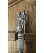 Engraved Tin Spoon With Wooden Stand