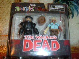 Walking Dead Minimates Series 3 Riot Gear Rick &amp; Guard Zombie - £6.24 GBP