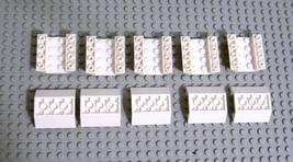 Lego 4x4 Double Inverted 45 Slope Brick Technic Lot Of 10 White - £8.75 GBP