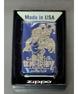 Konosuba Aqua Ion Blue 2 Sided Etching Japan Anime Zippo Oil Lighter MIB - $1,812.62 MXN