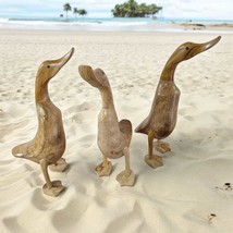 Wooden Ducks with Rubber Boots Bamboo Garden Decoration Deco - $77.91+