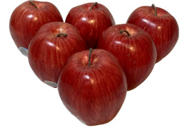 Decorative Faux Apples with Produce Stickers Lot of 6 - $10.44