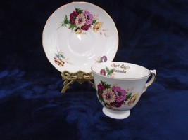 Queen Anne Patt. No. 8200  Port Elgin Canada  Bone China Tea Cup and Saucer - £12.63 GBP