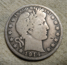 1914-S Barber Half Dollar 90% Silver High Grade - £23.18 GBP