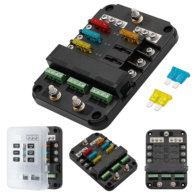 6-way Separate Control Circuit Breaker Indication Fuse Box - £24.51 GBP