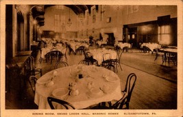 Elizabethtown-PA Grand Lodge Hall,Masonic Home-Dining Room vintage postcard-bk50 - £6.19 GBP