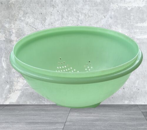 Vintage Tupperware Jadeite Green Colander Strainer Bowl #339 Star Patter... - $3.33