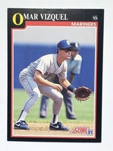 Omar Vizquel 1991 Score #299 Seattle Mariners MLB Baseball Card - £0.94 GBP