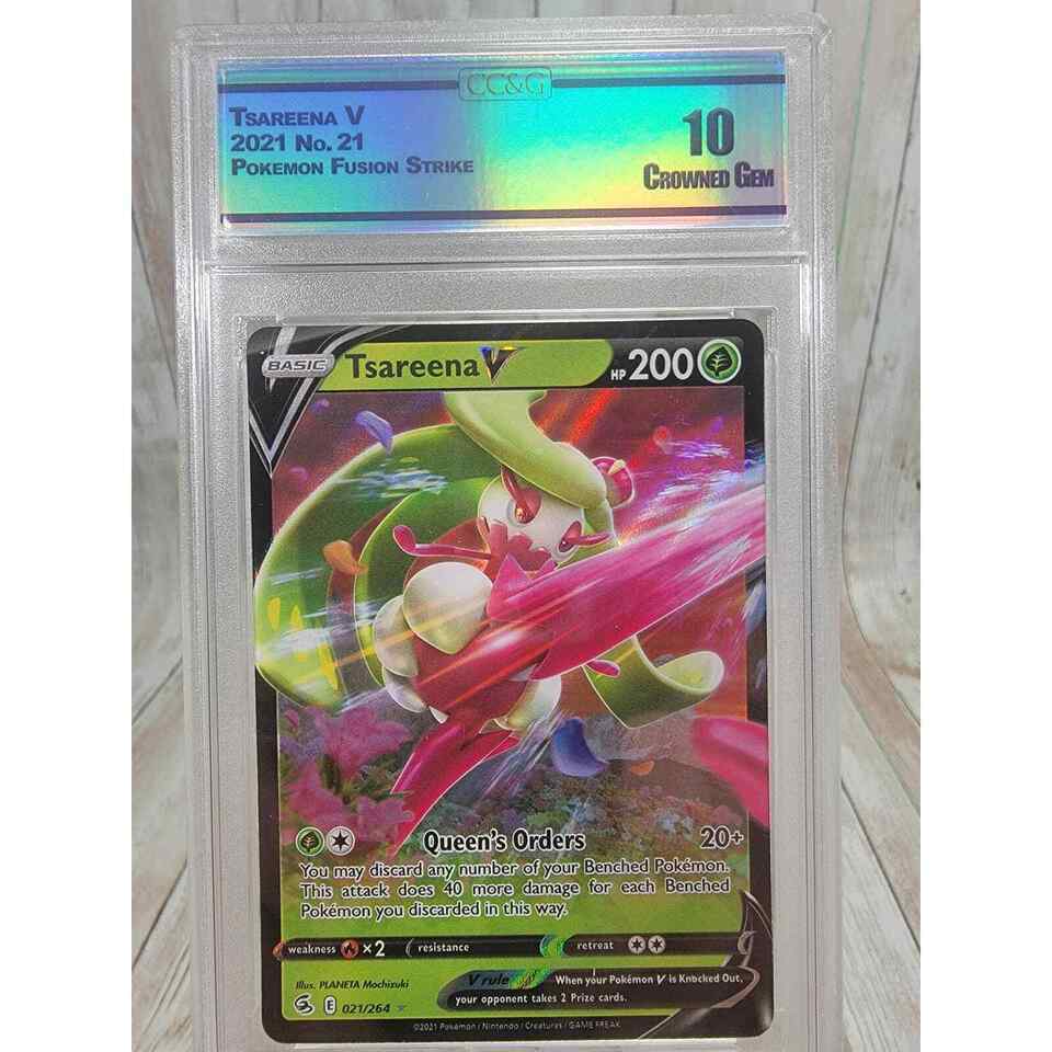 Tsareena V 21/264 Growned Gem CC&amp;G 10. Pokémon SWSH Fusion Strike - 2021 - $18.46