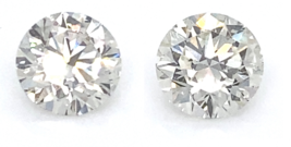 Lot De 2 Cvd Labo Grown Rond Coupe Diamants Certifié Igi Carats = 5.01 I... - £16,024.66 GBP