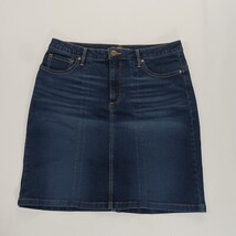 LEE RIDERS Shape Illusions Women's Blue Slim Fit Stretch Denim Skirt Size 14M image 14