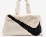 Nike Sportswear Faux Fur Tote Bag 10L Gym Sports Guava Ice Black NWT FB3... - $102.90
