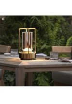 Rechargeable Cordless LED Lamp Portable Metal Table Lamp Touch Indoor/Outdoor - £23.73 GBP