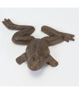 Cast Iron Leaping Frog Toad Paperweight Vintage 5&quot; Long x 5&quot; Wide - $549.06 MXN