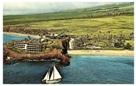 Sheraton Maui on Kaanapali Beach Vtg Hawaii Postcard 1966 - £11.63 GBP