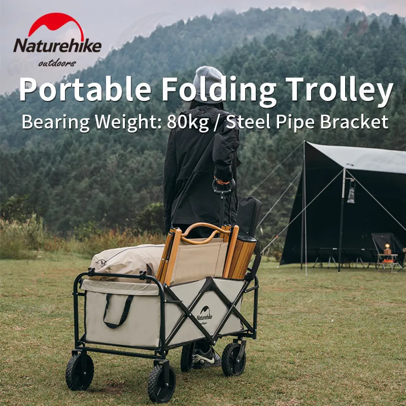  wagon handcart pushcart for camp shop picnic portable steel pipe bracket multifunction thumb200