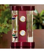 Analog Galileo Weather Station Thermometer Clock Hygrometer Wood Case 4i... - €49,39 EUR