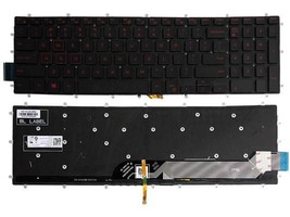 US Red Letter English Backlit Laptop Keyboard (without palmrest) for Del... - $40.42