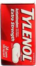 Tylenol Extra Strength Caplets- 500 mg - 24 ct- Pack of 3 - £27.86 GBP