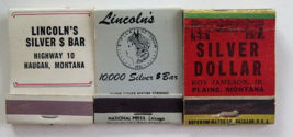 Vtg Lot 3 Silver Dollar $ Bar Matchbooks Lot Of 3 Advertising - £11.13 GBP