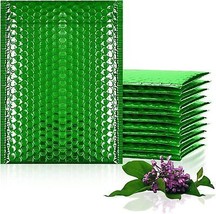 PUREVACY Green Metallic Bubble Mailers 16 x 17.5. Pack of 50 Poly Padded... - £127.28 GBP