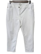 Chico&#39;s Womens Skimmer 2(12) White Business Casual W/Pockets Ankle Pants  - £20.83 GBP