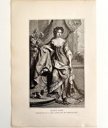 Queen Anne Victorian Print 1901 Woman History Ephemera Antique DWP4C Item image 2