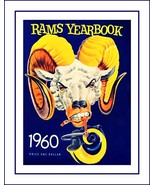 LA Rams 1960 Yearbook Cover Art Poster Print, Retro NFL Football Fan Wal... - £18.32 GBP+