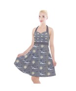 NEW! Women's Vintage Modern Halter Party Swing Dress Regular and Plus Available! - £31.44 GBP - £39.30 GBP