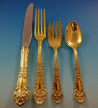 French Renaissance Gold by Reed & Barton Sterling Silver Flatware Set 48 Pcs - £2,516.55 GBP