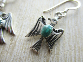 NWT .925 Antiqued Sterling Silver Bird Earrings, Green Malachite, Free Shipping! - £23.91 GBP