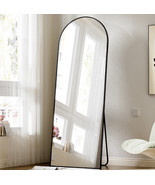 Arched Full Length Mirror 58” 18” Full Body Standing Mirror, Black - £59.43 GBP