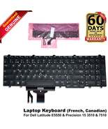 Dell Latitude E5550 Precision 15 3510 7510 French Canadian Laptop Keyboa... - $57.18