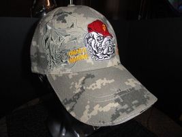 USMC Camo Baseball Cap and Alum Nickel Chrome Plated Ashtray 7" Diameter NEW image 6