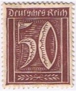 Stamps Germany Deutsches Reich 50 Pfennig MLH - £1.14 GBP