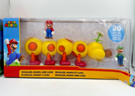 Wiggler Figure Multipack with Mario &amp; Luigi Nintendo Super Mario Jakks READ - $27.41