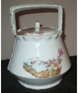 Antique BSM SCHWALB BROTHERS Porcelain SUGAR DISH FLOWERS SQUARE Handle  - €65,45 EUR