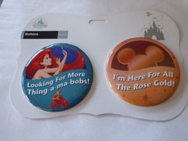 Disney Parks Little Mermaid Button & Rose Gold Button Broins-
show original t... - $9.61
