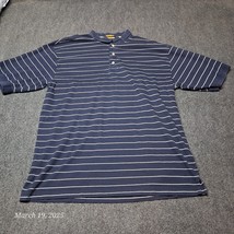 Tommy Hilfiger Golf Polo Shirt Men Sz 2XL XXL Blue W/ White Stripes - $17.38